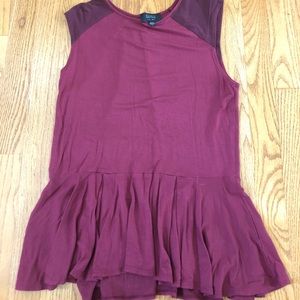 maroon peplum tank